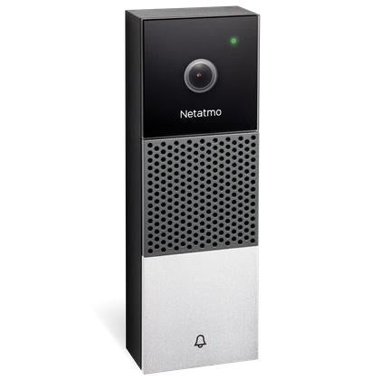 Netatmo 2MP WiFi Video Doorbell With Chime Function, 15m IR, 8-24VAC Or 230VAC, 2.4GHz WiFi Connectivity, IP44, MicroSD, Supplied With Transformer / 1 x 8GB MicroSD Card / 1 x Face Plate & 1 x Angle Bracket