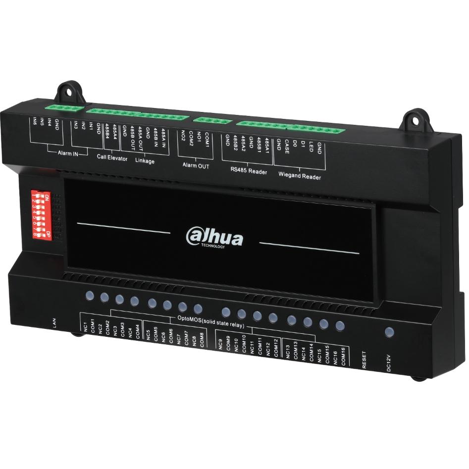 Dahua* Lift Controller - Connects Up To 1 x Wiegand Reader And 2 x RS485 Readers, Support 8 Cascading, Up To 128 Floor Permission Control