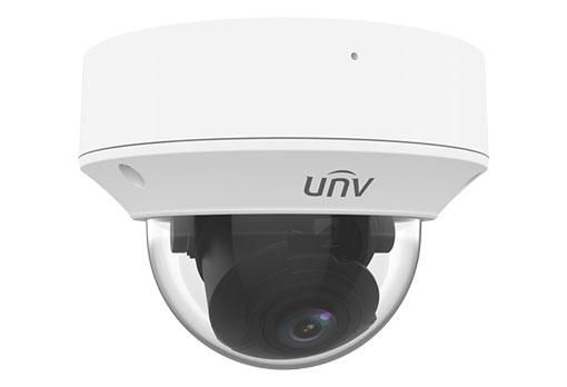 Uniview 5MP IP Prime Deep Learning AI Series IR Vandal Dome Camera, Perimeter, Face Detection, People Counting, LightHunter, 2.7-13.5mm, 120dB WDR, 50m IR, Triple Streams, Built-in Mic / Speaker, MicroSD, POE or 12VDC, IP67, IK10 (Wall Mount: TR-WM04-IN,