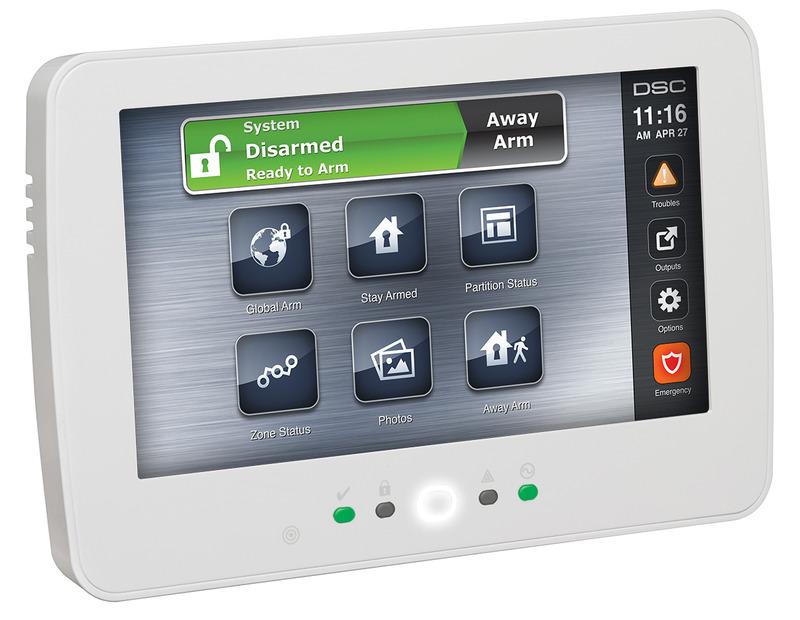 DSC PowerSeries NEO 128-Zone 7" Colour TouchScreen Hardwired Keypad WHITE