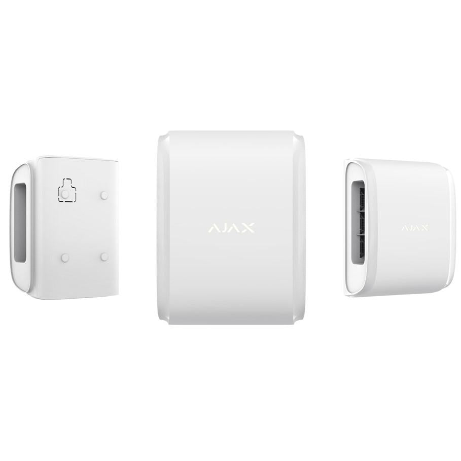 Ajax DualCurtain Outdoor WHITE - 2 Way Wireless Bi-Directional Curtain PIR Motion Detector With Adjustable Beam Direction / Detection Range 2 x 4-15m