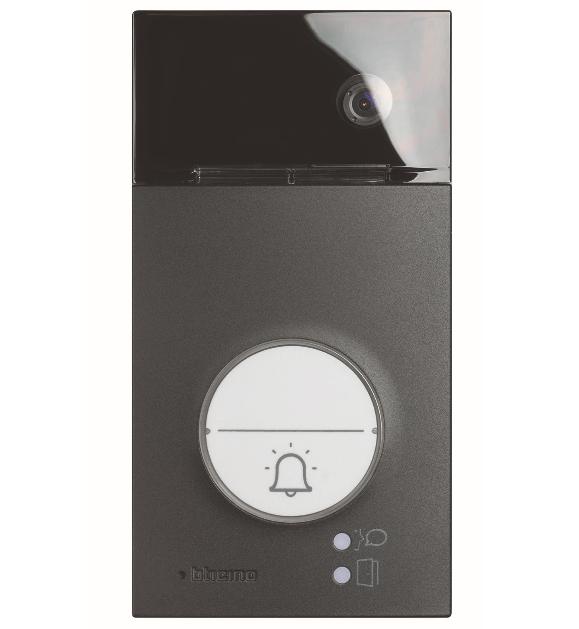 Bticino 2W Linea 3000 ***BLACK*** Video External Unit With Proximity Reader And Kit Of Coloured Key Cards And Two Door Lock Release Clear Discs