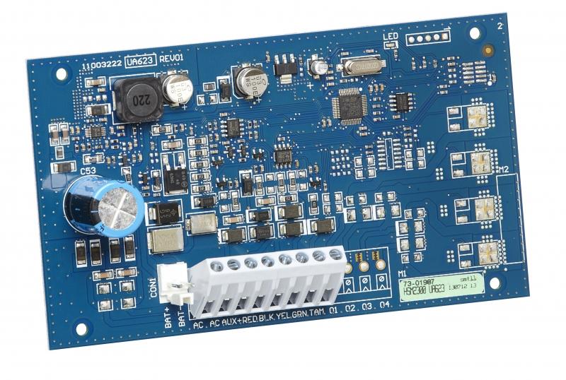 DSC* PowerSeries NEO Supervised Power Supply Module 12VDC/1A (up to 4 modules per system) and requires: TEL16VAC1500MPS/6 Power Supply, SPBSA12V7 Battery & DSCPC5002C Cabinet