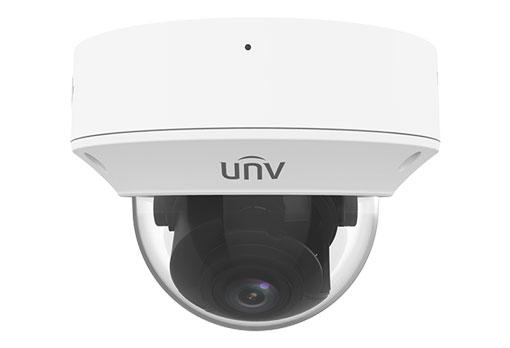 Uniview 5MP IP Prime Deep Learning AI Series IR Vandal Dome Camera, Perimeter, Face Detection, People Counting, LightHunter, 2.7-13.5mm, 120dB WDR, 50m IR, Triple Streams, Built-in Mic / Speaker, MicroSD, POE or 12VDC, IP67, IK10 (Wall Mount: TR-WM04-IN,