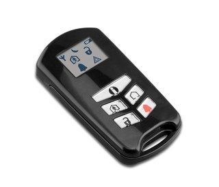 DSC* Wireless 2-Way Keyfob with Backlit ICON Display, Built-in Buzzer for Audible Feedback and 4x One Touch Function Keys, Programmable for up to 6 functions