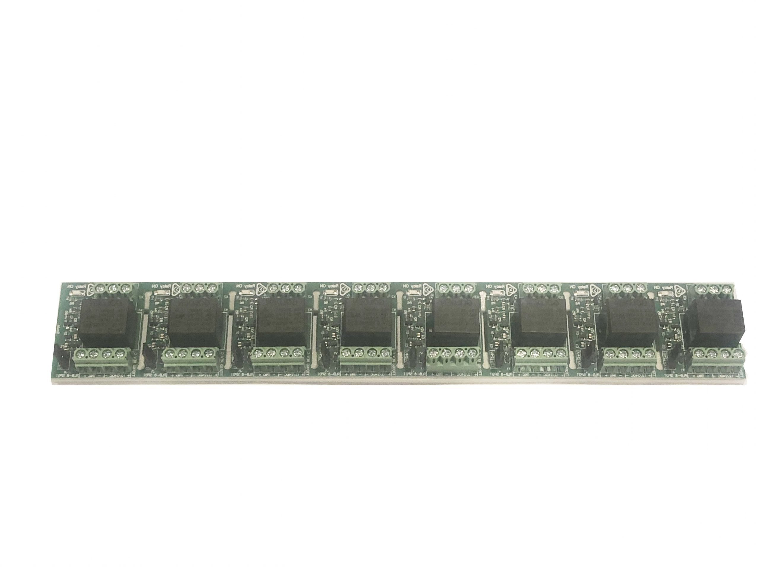 Tactical* 12V/24DC Jumper Selectable SPDT Dual Input, Buffered Relay Board. [30VDC 6A Contacts] - Strip Of 8 DIN Rail Mount