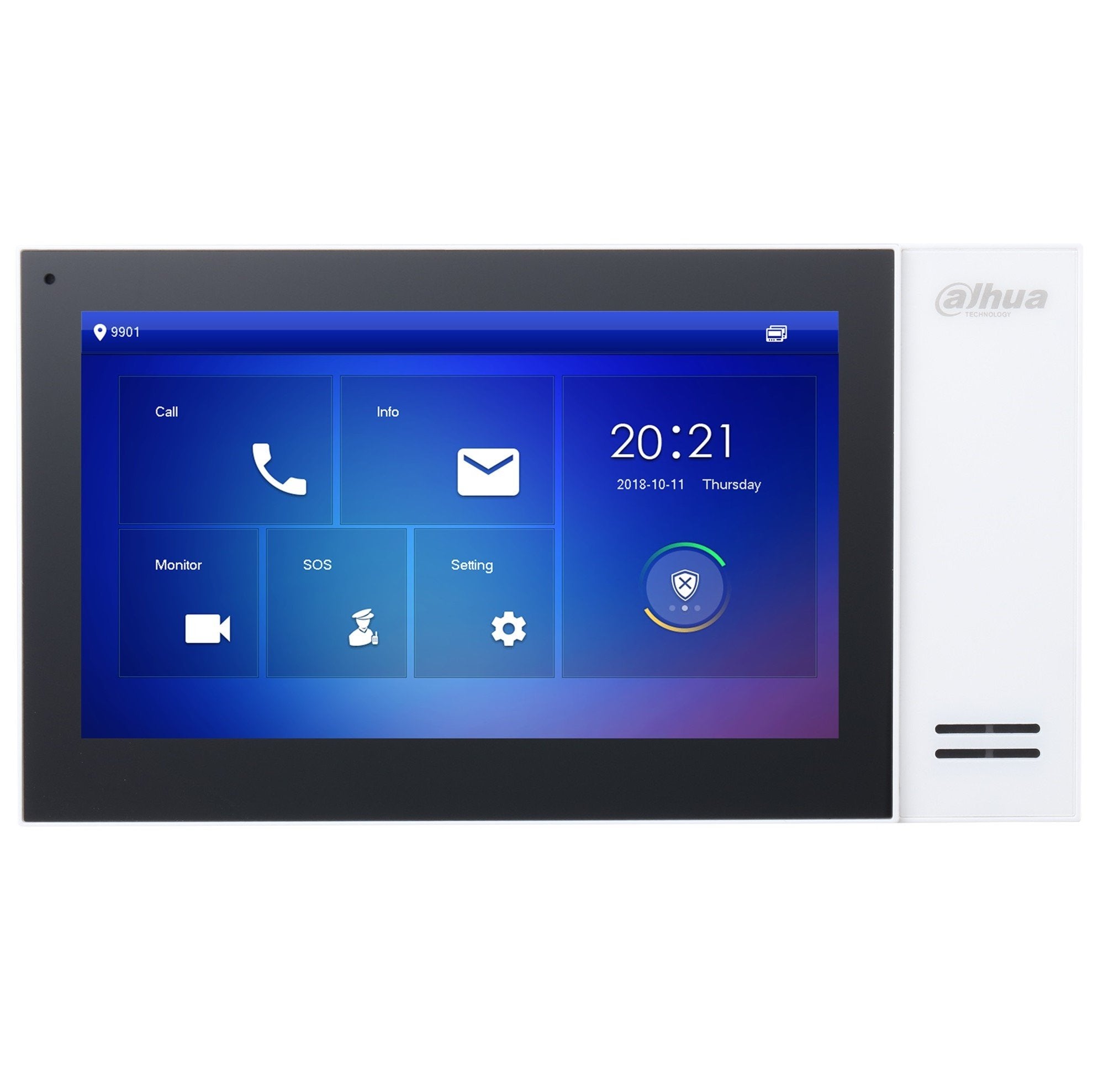 **SALE** Dahua IP 7" WHITE Internal Station, Capacitive Touchscreen, IPC Surveillance, Alarm Integration, Standard POE (Desk Mount: VTM123)