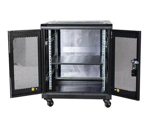 Certech 12RU 600 (W) x 700 (D) Premier Series Server Rack With 1 x Fixed Shelf, 4 x Fans, 1 x 6 Outlet Horizontal PDU, 25 x Cage Nuts, 4 x Castor Wheels & 4 x Levelling Feet