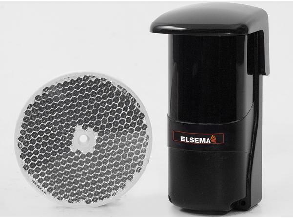 Elsema 10m PE Beam, IP66, Retro-Reflective Photoelectric Beam, Hardwired