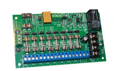 Tactical* 8 Way PDM 12VDC With 1A M205 Fuses - With Common Fault Relay - Monitored Fire Trip Input DIN Rail Mounting