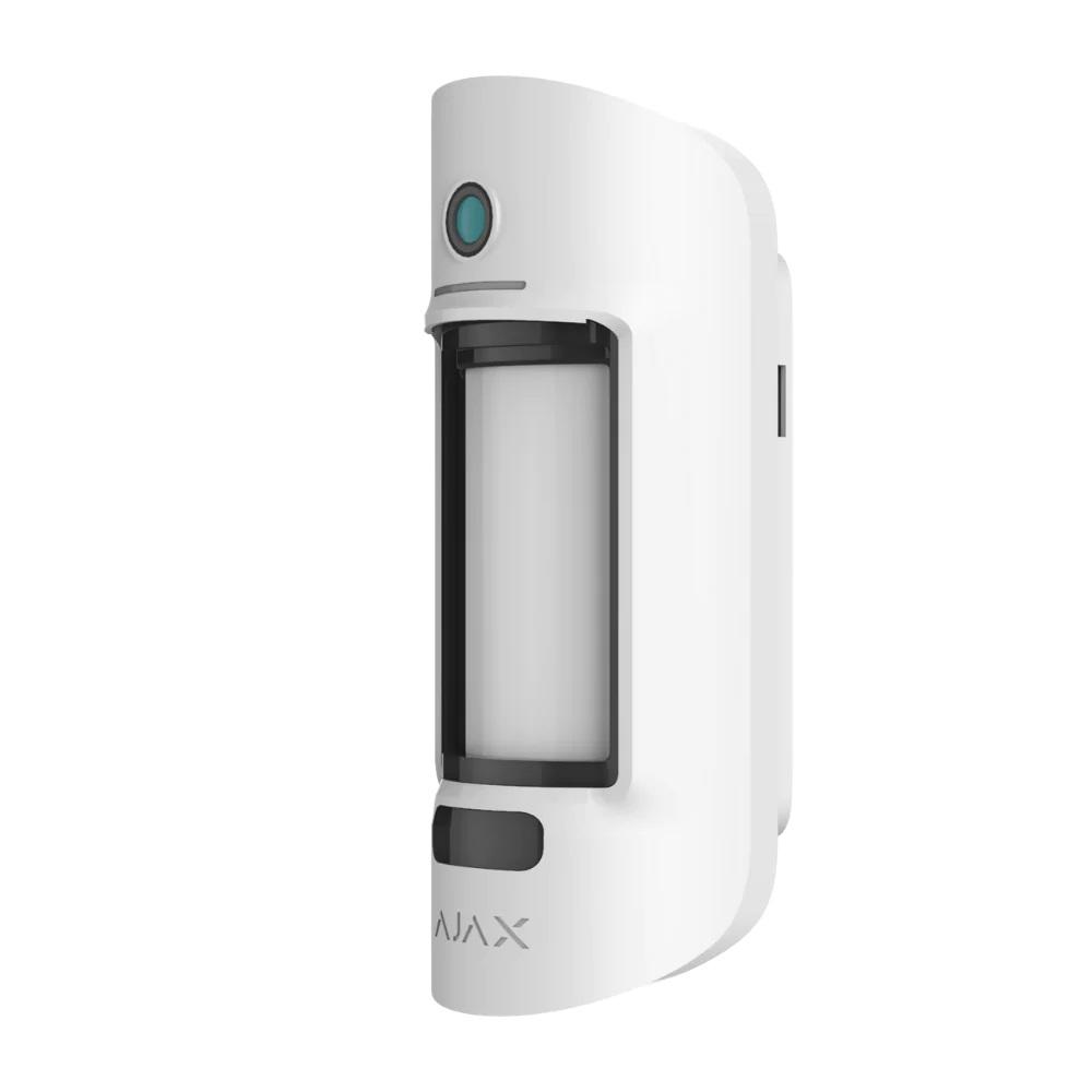 Ajax MotionCam Outdoor PhOD WHITE - 2 Way Wireless Pet Immune Dual PIR Motion Detector With Photo On Demand Verification / Anti-Mask / Outdoor Hood / Adjustable Detection Range 3-15m
