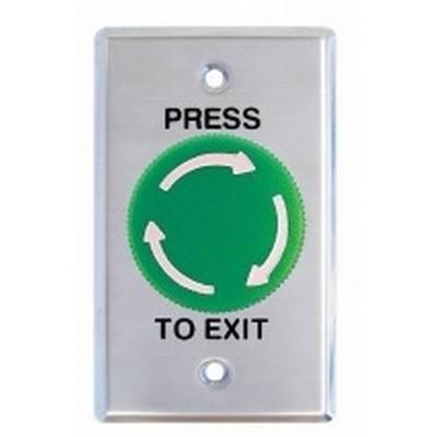 **SALE** Secor Stainless REX, Green Mushroom, Twist To Reset, Standard GPO Plate "PRESS TO EXIT"