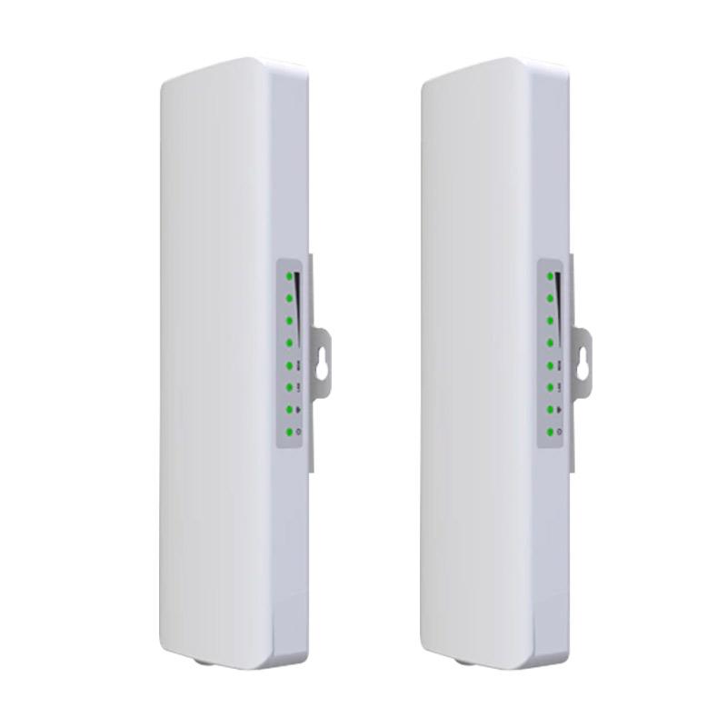 Longevity 2 x Preconfigured 900Mbps 5.8GHz Wireless Bridge - Includes: 2 x WiFi Access Points, 2 x POE Power Adapters, 4 x Stainless Ties For Pole Mount, 2 x Power Cables, 1 x Instruction Manual (Up To 5KM Range)