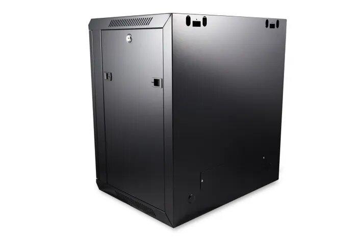 Certech 6RU 450mm Deep Wall Mount Cabinet With 1 x Fixed Shelf, 2 x Fans and 10 x Cage Nuts