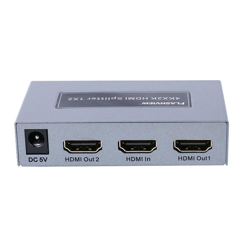 Flashview 2-Way 4K HDMI Splitter, 3D & 4K Video Support, 1 x HDMI In, 2 x HDMI Out