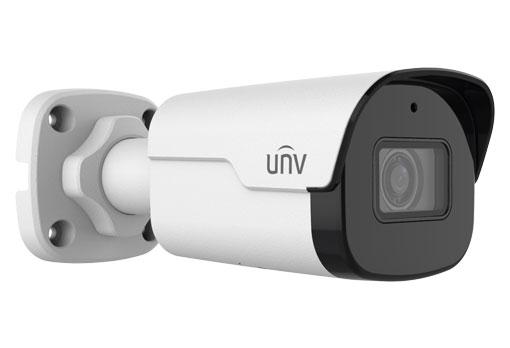 Uniview 8MP IP Prime Deep Learning AI Series IR Mini Bullet Camera, Perimeter, LightHunter, 2.8mm, 120dB WDR, 50m IR, Triple Streams, Built-in Mic, MicroSD, POE or 12VDC, IP67 (Junction Box: TR-JB05-A-IN)