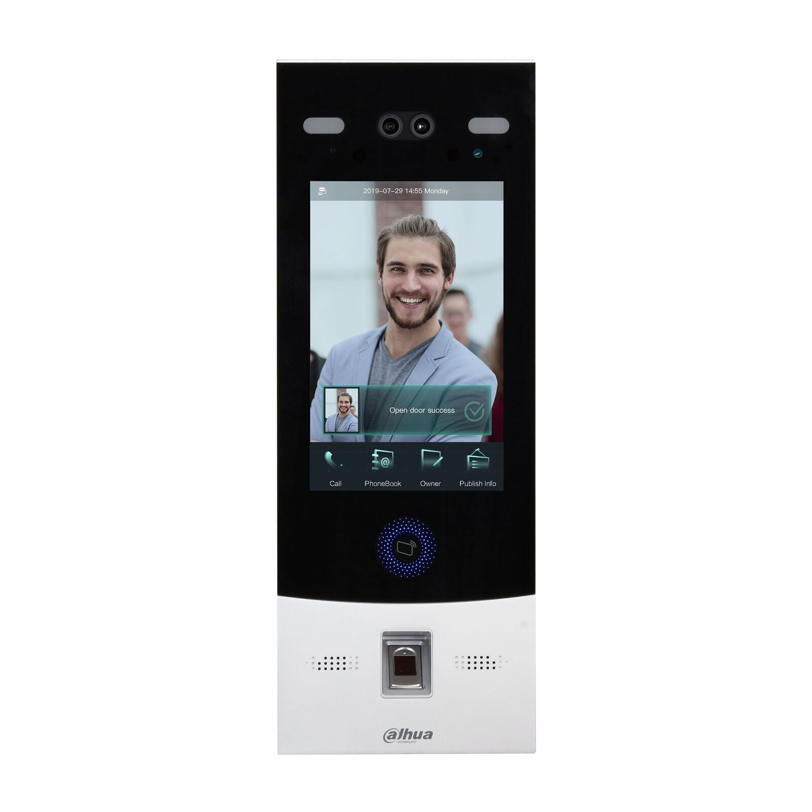 Dahua* IP Facial Recognition External Station, 2MP CMOS Camera, 8" Touch Screen, Integrated Fingerprint / Password / Mifare Card Reader, IK07, IP66, POE Or 12VDC (**REQUIRES EITHER - Surface Plate: VTM130, Flush Plate: VTM121)
