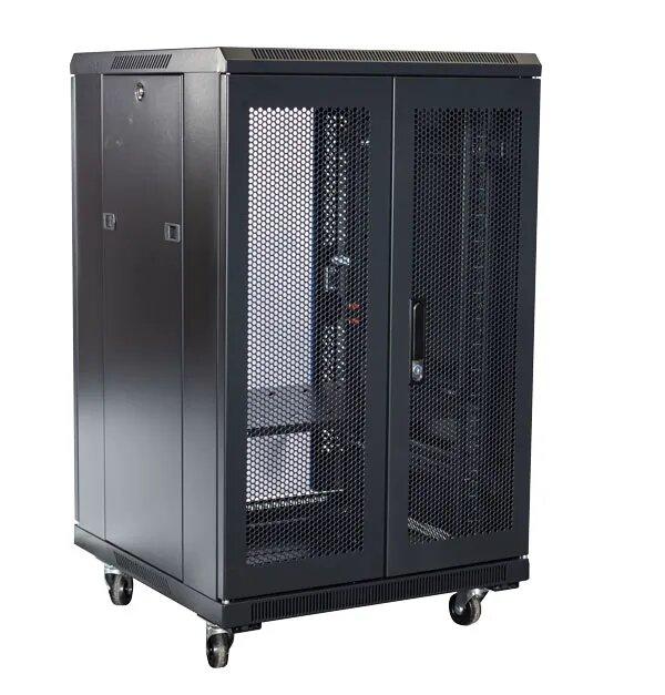 Certech* 18RU 600 (W) x 800 (D) Premier Series Server Rack With 1 x Fixed Shelf, 4 x Fans, 1 x 6 Outlet Horizontal PDU, 25 x Cage Nuts, 4 x Castor Wheels & 4 x Levelling Feet