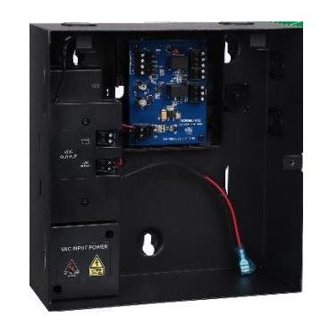 Rosslare Standalone Single Door Power Management Enclosure With Built-In Secure Relay I/O Module Includes 2 x Relay Outputs (1 x Door, 1 x Auxiliary). Requires BATT12-7
