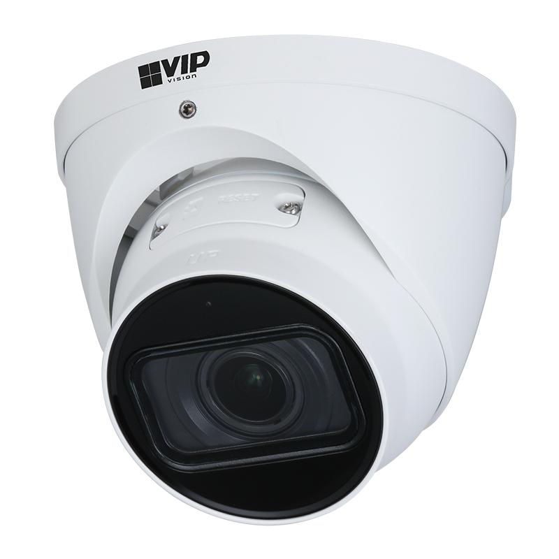 VIP Vision 4MP IP Professional Series Motorised IR Eyeball, Low Light, 2.7-13.5mm Lens, 120dB WDR, 40m IR, POE or 12VDC, IP67, MicroSD (Wall Mount: VSBKTB203W, Junction Box: VSBKTA130E)