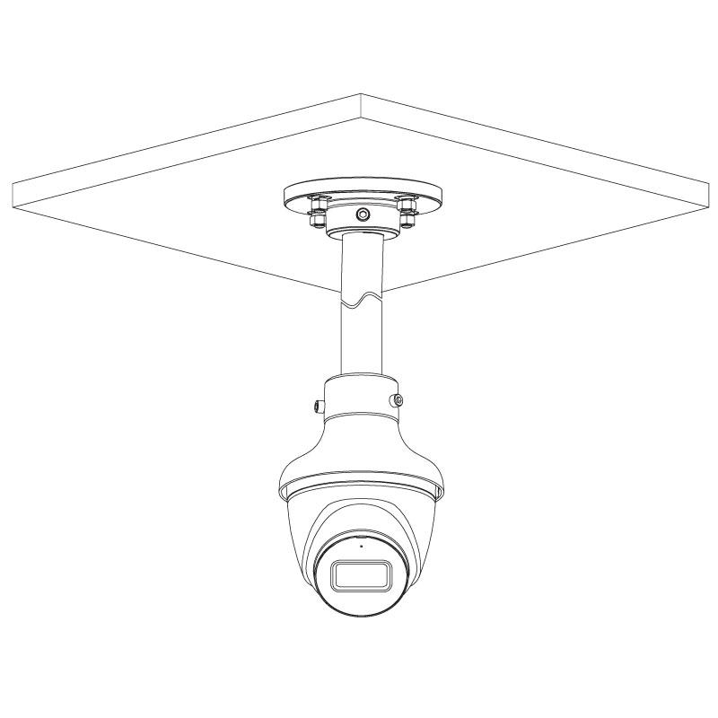 VIP Vision 6MP IP Professional AI Series IR Eyeball, Low Light, 2.8mm Lens, 120dB WDR, 50m IR, POE or 12VDC, IP67, MicroSD, Built-In Mic (Wall Mount: VSBKTB204W, Junction Box: VSBKTA130E)