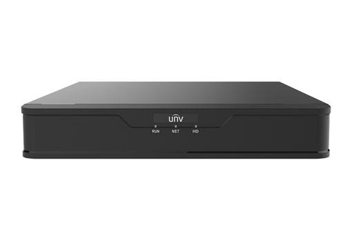 Uniview 4 Channel Easy Series NVR, 80MB, 1 x HDMI / 1 x VGA, 1 x HDD, 1 x 100M NIC, 4 x POE+, 1RU, 4CH VCA Functionality, 1 x 2TB HDD Installed