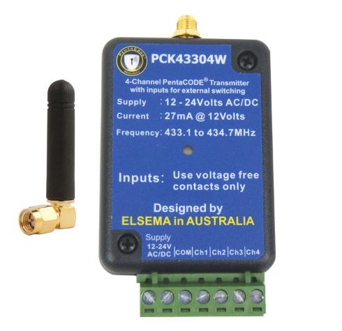 Elsema* 4-Channel PentaCODE Transmitter With External Inputs