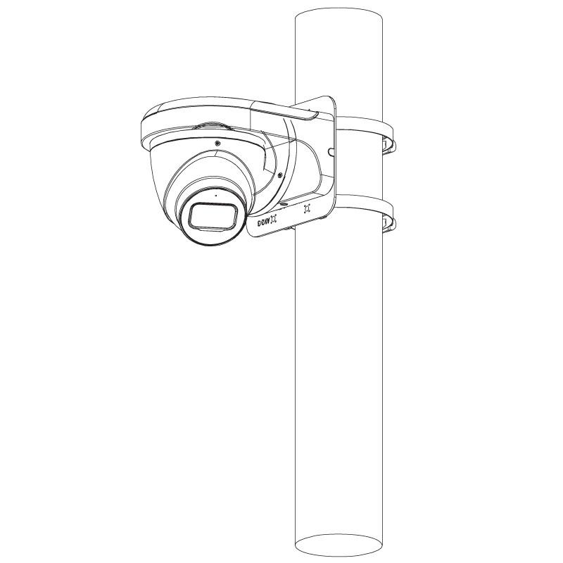 VIP Vision 6MP IP Professional AI Series IR Eyeball, Low Light, 2.8mm Lens, 120dB WDR, 50m IR, POE or 12VDC, IP67, MicroSD, Built-In Mic (Wall Mount: VSBKTB204W, Junction Box: VSBKTA130E)