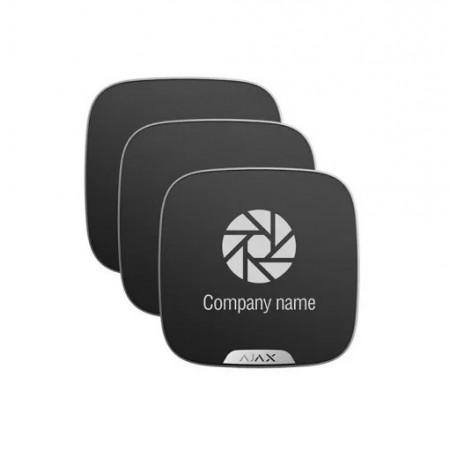 Ajax Brandplate BLACK - Pack of 10 StreetSiren DoubleDeck Brandplates With Free Screen Prinitng Of Your Company Logo - Requires DOUBLEDECK-B (MTO MOQ x 60)