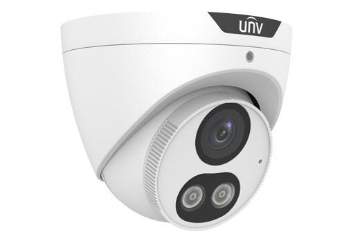 Uniview 5MP IP Prime Deep Learning AI Series Full Colour Turret, Perimeter, ColourHunter, 2.8mm, 120dB WDR, 30m White Light, Triple Streams, Built-in Mic, POE or 12VDC, IP67 (Wall Mount: TR-WM03-D-IN, Junction Box: TR-JB03-G-IN)