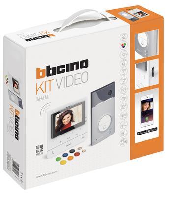 Bticino 2W 5" NEW Classe 100 WiFi Video Handsfree Kit With Inductive Loop (100X16E), With Linea 3000 Pushbutton Panel With Zamak Front Cover, Wide Angle Colour Camera, Proximity Reader With Kit Of Coloured Key Fobs, Two Door Lock Release Clear Discs, Conf
