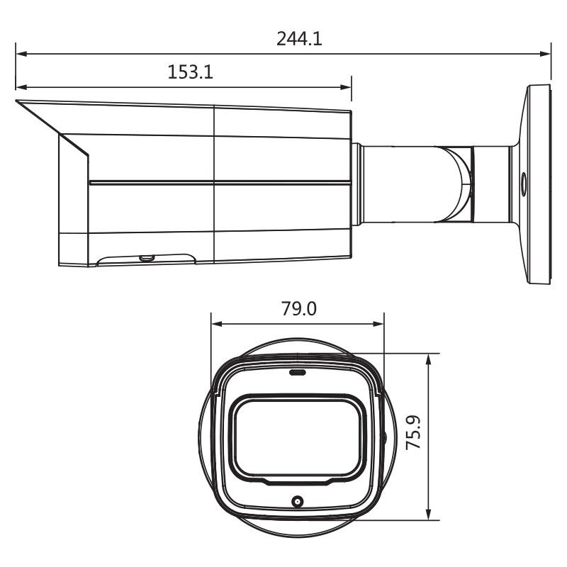 VIP Vision 4MP IP Professional Series Motorised IR Bullet, Low Light, 2.7-13.5mm Lens, 120dB WDR, 60m IR, POE or 12VDC, IP67, MicroSD (Junction Box: VSBKTA130E)