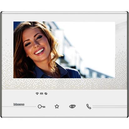 Bticino 2W 7" WiFi Video Handsfree Classe 300 Internal Unit With Inductive Loop (300X13E), 3 Touch Buttons For Main Video Door Entry Functions, 1 Configurable Touch Button, With Wall Bracket, Optional Table Support (2 x 344632) ***When Used In Apt System