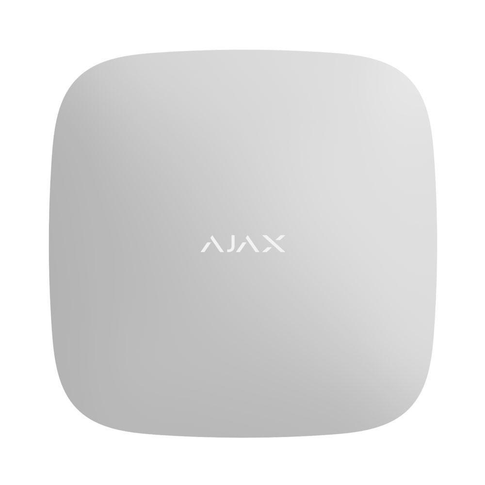 Ajax Hub 2 Plus Control Panel WHITE - Dual SIM 4G / Ethernet / WiFi, 200 Devices, 25 Security Groups, 200 Users, 50 Rooms, Photo Verification, 100 IP Camera / NVR Support