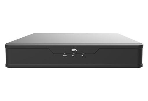 Uniview 4 Channel Easy Series NVR, 80MB, 1 x HDMI / 1 x VGA, 1 x HDD, 1 x 100M NIC, 4 x POE+, 1RU, 4CH VCA Functionality **NO HDD INSTALLED**