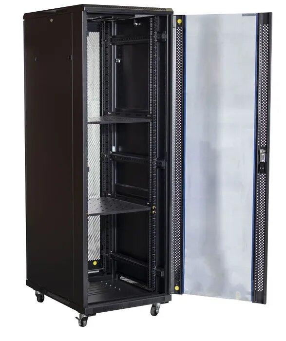 Certech* 37RU 600 (W) x 800 (D) Premier Series Server Rack With 2 x Fixed Shelves, 4 x Fans, 1 x 6 Outlet Horizontal PDU, 25 x Cage Nuts, 4 x Castor Wheels & 4 x Levelling Feet