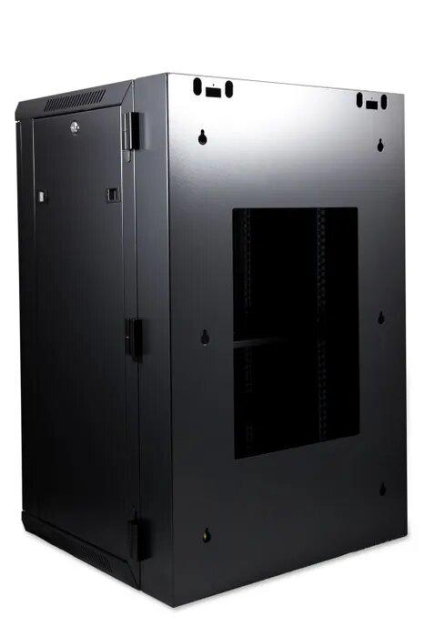 Certech* 18RU 600mm Deep Swing Frame Cabinet With 1 x Fixed Shelf, 2 x Fans and 10 x Cage Nuts