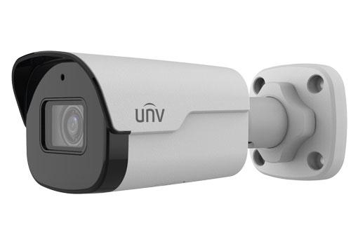 Uniview 5MP IP Prime Deep Learning AI Series IR Mini Bullet, Perimeter, LightHunter, 2.8mm, 120dB WDR, 40m IR, Triple Streams, Built-in Mic, MicroSD, POE or 12VDC, IP67 (Junction Box: TR-JB05-A-IN)