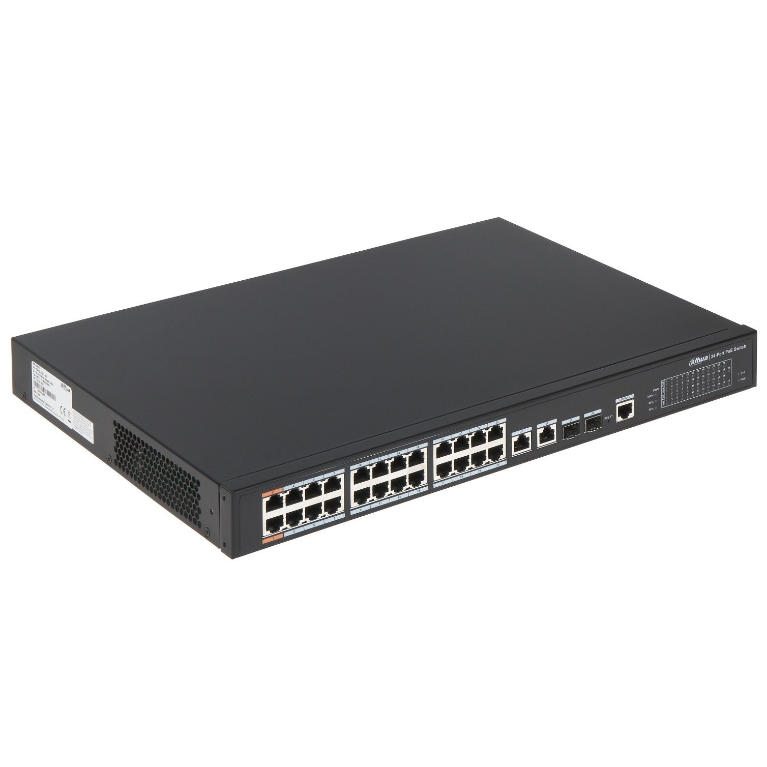 Dahua 24-Port Layer 2 Managed Hi-POE Switch 360W. 24-Ports POE, 2x HI-POE, 2x Gigabit Uplink