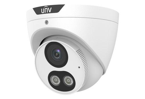 Uniview 5MP IP Prime Deep Learning AI Series Full Colour Turret, Perimeter, ColourHunter, 2.8mm, 120dB WDR, 30m White Light, Triple Streams, Built-in Mic, POE or 12VDC, IP67 (Wall Mount: TR-WM03-D-IN, Junction Box: TR-JB03-G-IN)