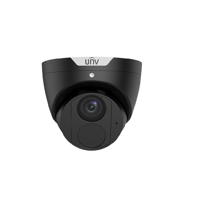 Uniview 5MP IP Prime Deep Learning AI Series IR Turret, Perimeter, LightHunter, 2.8mm, 120dB WDR, 40M IR, Triple Streams, Built-in Mic, POE or 12VDC, IP67 ***BLACK*** (Wall Mount: TR-WM03-D-IN-BLK, Junction Box: TR-JB03-G-IN)