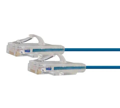 Certech* 2M CAT6A Blue UTP Super Thin Patch Lead (Also Available In Black, Grey, Purple, Red & Yellow)