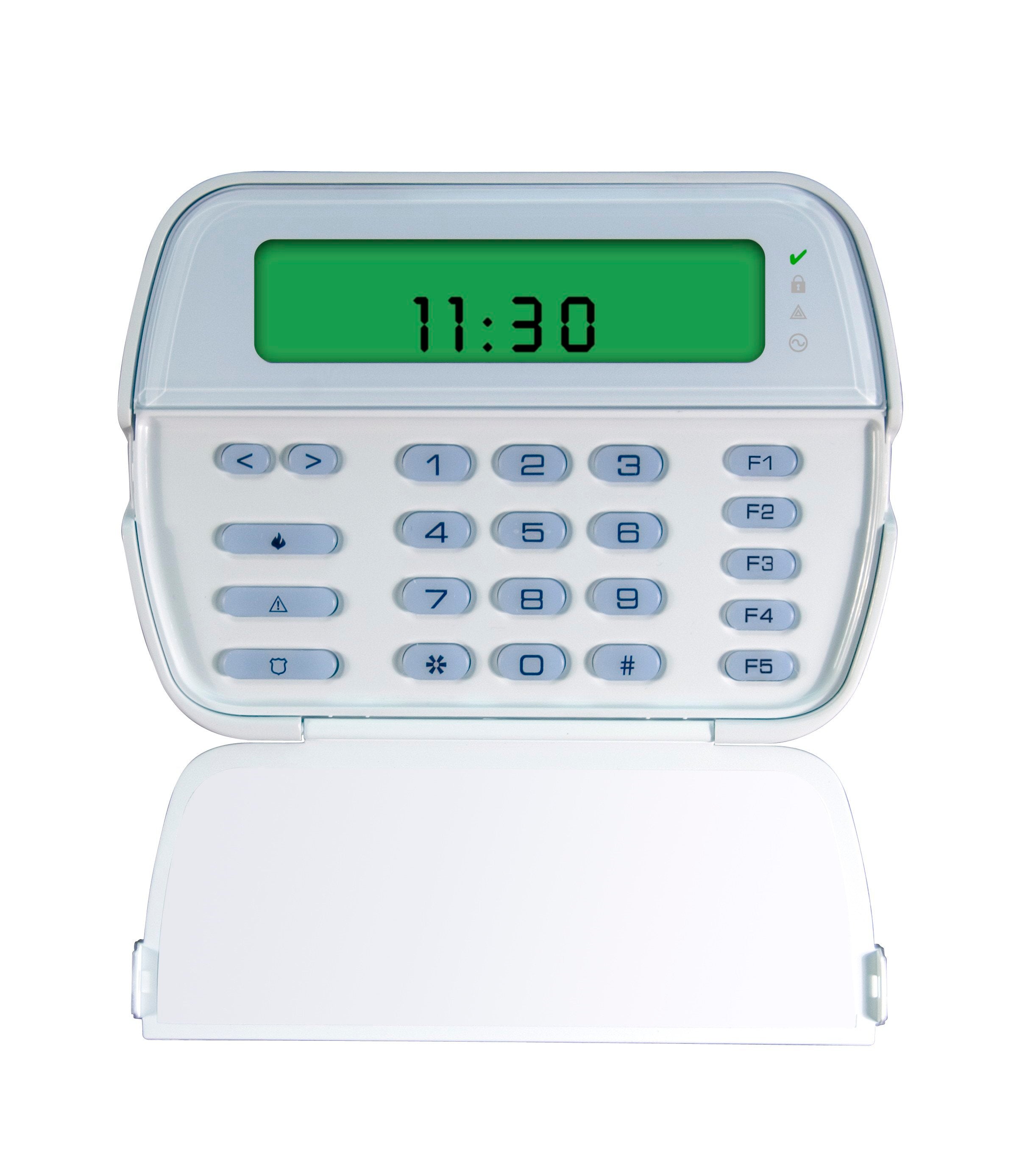 DSC* PowerSeries 64-Zone LCD ICON Hardwired Keypad with Built-In Wireless Receiver