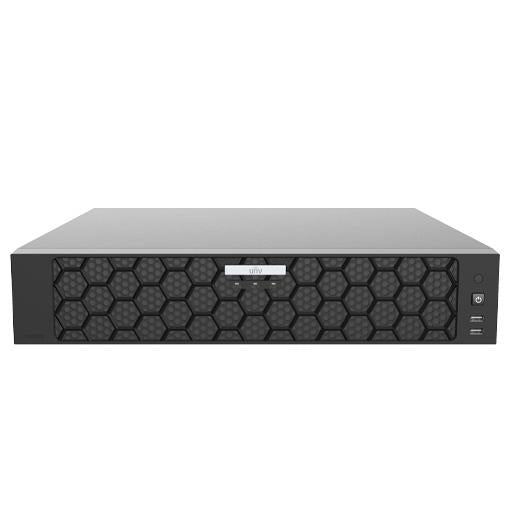 Uniview 64 Channel Prime Series NVR, 320MB, 1 x HDMI / 1 x VGA, 8 x HDD, 2 x Gigabit NIC, 2RU, Rack Ears Included, 8CH VCA / SMD Functionality **NO POE PORTS OR HDD INSTALLED**