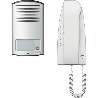 Bticino 2W One-Family Kit With Sprint Handset And Linea 2000 Pushbutton Panel. Analogue Technology With 2 Wire Connection. Devices Suitable For Wall Mounted Installation. Expandable By Using The Specific Additional Handset 331550 Using 5W Connection.